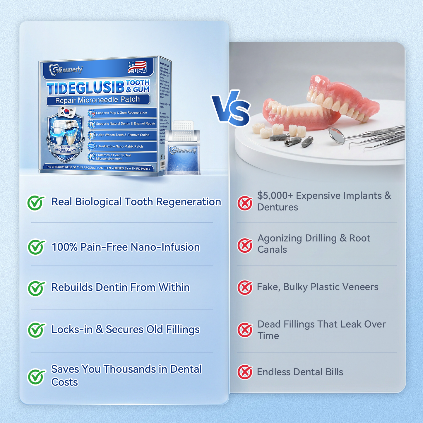 🦷𝐆𝐥𝐢𝐦𝐦𝐞𝐫𝐥𝐲® 𝐓𝐢𝐝𝐞𝐠𝐥𝐮𝐬𝐢𝐛 𝐓𝐨𝐨𝐭𝐡 & 𝐆𝐮𝐦 𝐑𝐞𝐩𝐚𝐢𝐫 𝐌𝐢𝐜𝐫𝐨𝐧𝐞𝐞𝐝𝐥𝐞 𝐏𝐚𝐭𝐜𝐡  | 𝐀𝐝𝐯𝐚𝐧𝐜𝐞𝐝 𝐒𝐭𝐞𝐦-𝐂𝐞𝐥𝐥 𝐀𝐜𝐭𝐢𝐯𝐚𝐭𝐢𝐨𝐧 𝐓𝐞𝐞𝐭𝐡 𝐒𝐭𝐫𝐢𝐩𝐬(🦷𝐑𝐞𝐛𝐮𝐢𝐥𝐝 𝐄𝐧𝐚𝐦𝐞𝐥 & 𝐃𝐞𝐧𝐭𝐢𝐧 • 𝐒𝐭𝐫𝐞𝐧𝐠𝐭𝐡𝐞𝐧 𝐆𝐮𝐦𝐬 • 𝐄𝐫𝐚𝐝𝐢𝐜𝐚𝐭𝐞 𝐓𝐚𝐫𝐭𝐚𝐫 & 𝐎𝐝𝐨𝐫 • 𝐒𝐭𝐨𝐩 𝐓𝐨𝐨𝐭𝐡 𝐒𝐞𝐧𝐬𝐢𝐭𝐢𝐯𝐢𝐭𝐲)