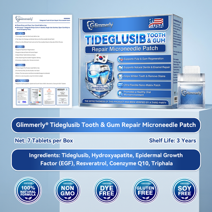 🦷𝐆𝐥𝐢𝐦𝐦𝐞𝐫𝐥𝐲® 𝐓𝐢𝐝𝐞𝐠𝐥𝐮𝐬𝐢𝐛 𝐓𝐨𝐨𝐭𝐡 & 𝐆𝐮𝐦 𝐑𝐞𝐩𝐚𝐢𝐫 𝐌𝐢𝐜𝐫𝐨𝐧𝐞𝐞𝐝𝐥𝐞 𝐏𝐚𝐭𝐜𝐡  | 𝐀𝐝𝐯𝐚𝐧𝐜𝐞𝐝 𝐒𝐭𝐞𝐦-𝐂𝐞𝐥𝐥 𝐀𝐜𝐭𝐢𝐯𝐚𝐭𝐢𝐨𝐧 𝐓𝐞𝐞𝐭𝐡 𝐒𝐭𝐫𝐢𝐩𝐬(🦷𝐑𝐞𝐛𝐮𝐢𝐥𝐝 𝐄𝐧𝐚𝐦𝐞𝐥 & 𝐃𝐞𝐧𝐭𝐢𝐧 • 𝐒𝐭𝐫𝐞𝐧𝐠𝐭𝐡𝐞𝐧 𝐆𝐮𝐦𝐬 • 𝐄𝐫𝐚𝐝𝐢𝐜𝐚𝐭𝐞 𝐓𝐚𝐫𝐭𝐚𝐫 & 𝐎𝐝𝐨𝐫 • 𝐒𝐭𝐨𝐩 𝐓𝐨𝐨𝐭𝐡 𝐒𝐞𝐧𝐬𝐢𝐭𝐢𝐯𝐢𝐭𝐲)